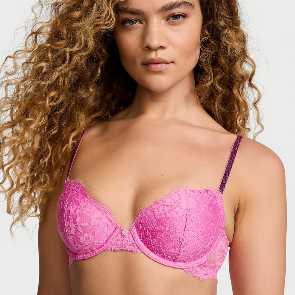 Victoria's Secret Pink Lace Demi Bra